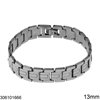 Stainless Steel Bracelet with Plates 13mm