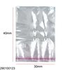 Plastic Transparent  Packing Bag with Sticker 30x40cm  15pieces/100gr