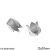 Silver 925 Cap Waterlily 12x20mm