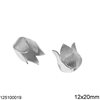 Silver 925 Cap Waterlily 12x20mm