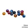 Plastic Bead Cat Eye AB 10mm with Hole 2.2mm