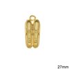 Casting Pendant Saint's Shoes 27mm, Gold plated NF 