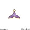 Casting Pendant Tail with Enamel 15-16mm