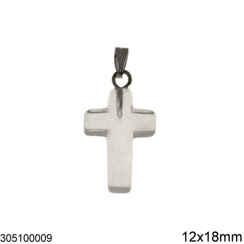 Semi Precious Stone Cross Pendant 12x18mm