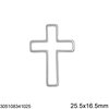 Stainless Steel Cross Outline 15.5-25.5mm