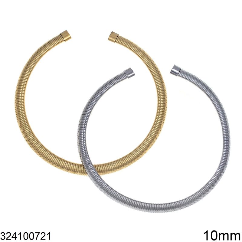 Stainless Steel Collar Necklace Open 10mm