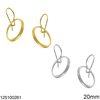 Silver 925 Hook Earring Round Cup 20mm