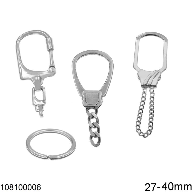 Silver 925 Keychain 27-40mm
