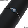 Silver 925 Bracelet with Evil Eye and Zircon 12mm