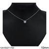 Silver 925 Necklace Target with Zircon 10mm