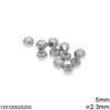Siver 925 Striped Bead 5mm and Hole 2.3mm