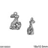 Stainless Steel Part Rabbit Two Sided Hollow 18x10.5mm