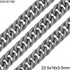 Stainless Steel Gourmette Chain 22.5x16x3.5mm