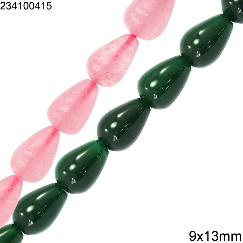 Χάνδρες Jade Δάκρυ 9x13mm