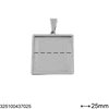 Stainless Steel Square Cup Pendant 20-30mm