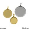 Stainless Steel Round Cup Pendant 20-40mm