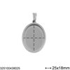 Stainless Steel Oval Cup Pendant 25-40mm