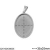 Stainless Steel Oval Cup Pendant 25-40mm