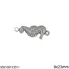 Stainless Steel Pendant and Spacer Sea Horse 20mm