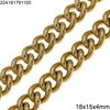 Stainless Steel Gourmette Chain 18x15x4mm