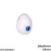 Ceramic Bead Egg Shape 26x20mm with Hole 3mm