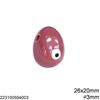 Ceramic Bead Egg Shape 26x20mm with Hole 3mm
