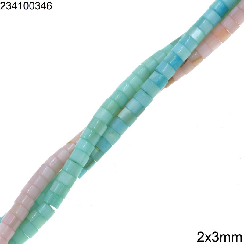 Shell Rondelle Bead 2x3mm