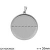 Stainless Steel Round Cup Pendant 20-40mm