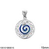 Silver 925 Pendant Meander with Opal 22mm
