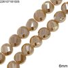 Glass Bead Faceted Disk 6mm