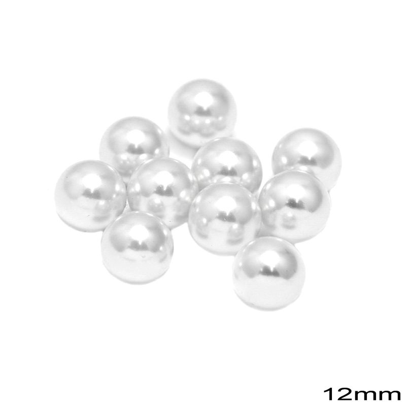 White pearl A without hole 12mm