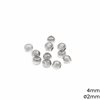 Siver 925 Striped Bead 4mm and Hole 2mm