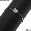 Silver 925 Bracelet with Evil Eye and Zircon 12mm