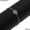 Silver 925 Bracelet Evil Eye with Enamel and Zircon 12mm