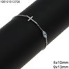 Silver 925 Bracelet Cross with Zircon and Evil Eye with Shell 5x10mm