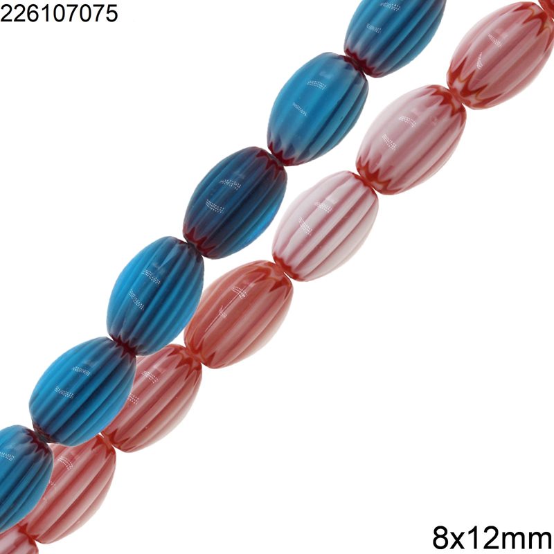 Glass Murano Oval Beads 8x12mm