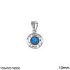Silver  925 Pendant Meander with Opal 10mm