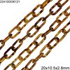 Acrylic Oval Link Chain Open 20.5x10.5x3mm