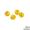 Amber Plastic Beads Round 12mm with Hole 2.5mm