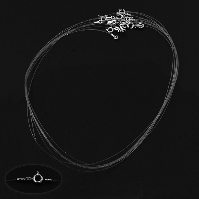 Silver 925 Necklace Naylon Cord 0.35mm