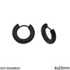 Stainless Steel Hoop Earrings 4x18-30mm