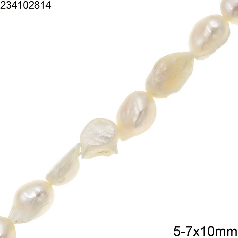 Freshwater Pearl Baroque Irregular Beads 5-7x10mm