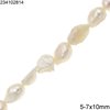 Freshwater Pearl Baroque Irregular Beads 5-7x10mm