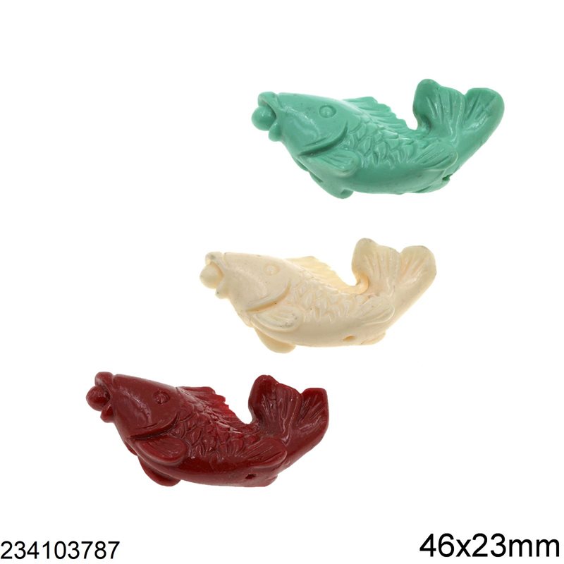 Pasta Fish Beads 46x23mm