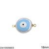 Freshwater Pearl Spacer Evil Eye 18mm