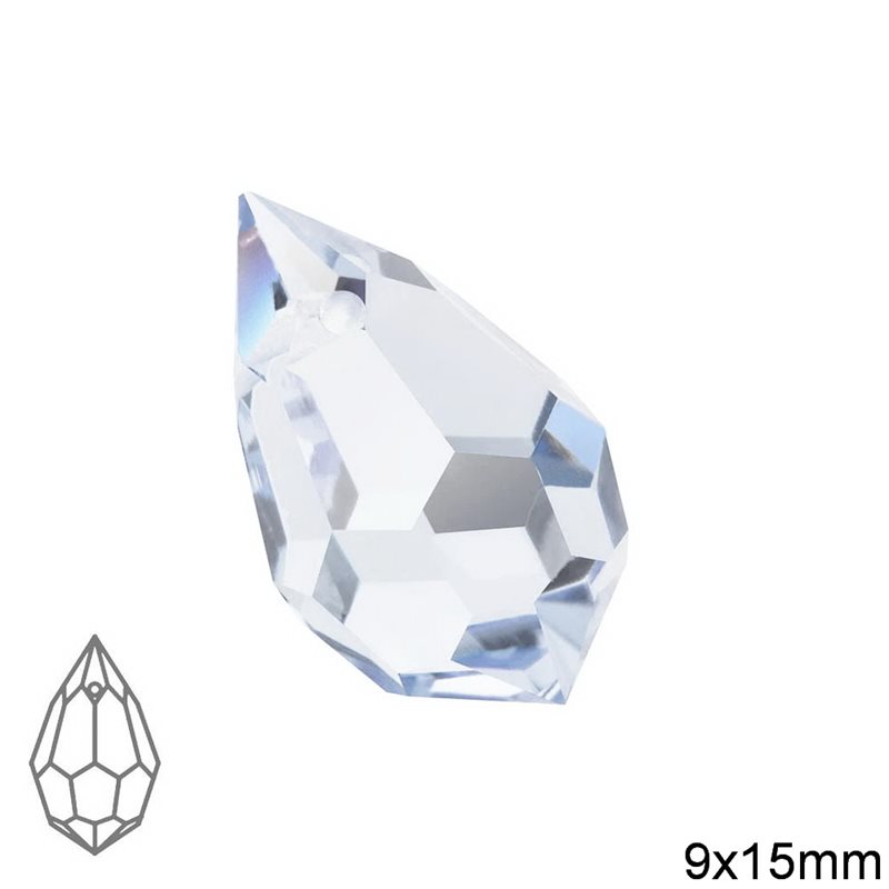 Machine Cut Crystal Drop 9x15mm 45151681