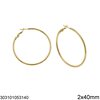 Stainless Steel Hoop Earrings 2mm