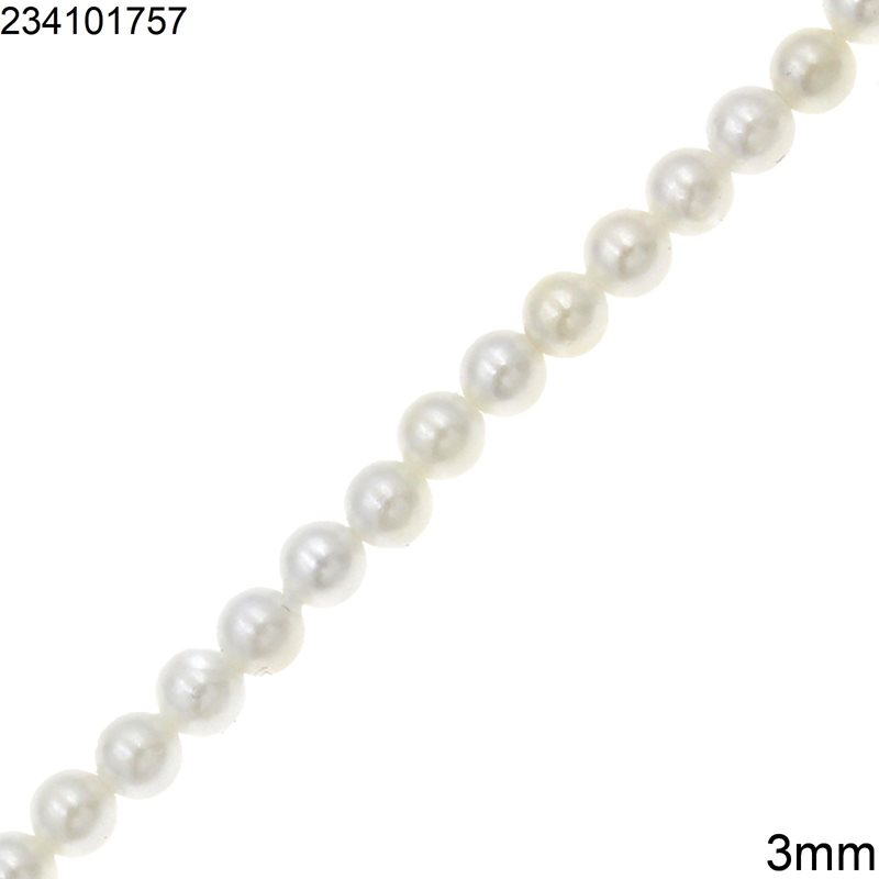 Shell Pearl Round Beads Pearl Coated Matte 3mm