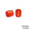 Plastic Bead  Oval 14x16mm with Hole 2.5mm