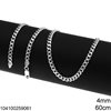 Silver 925 Gourmette Chain 4mm